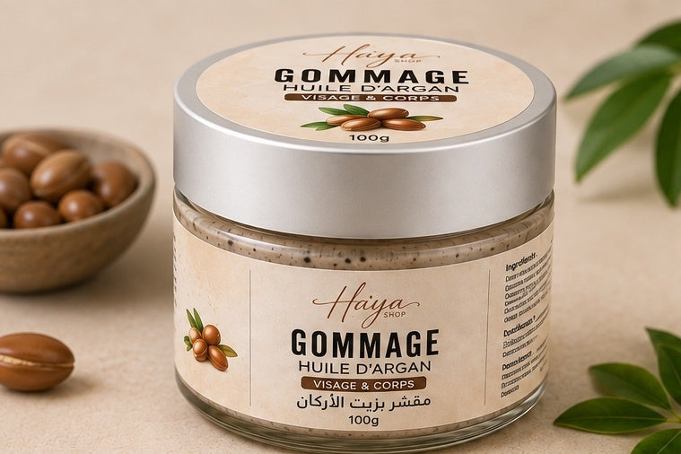 Gommage à l’huile d’argan – Visage & Corps