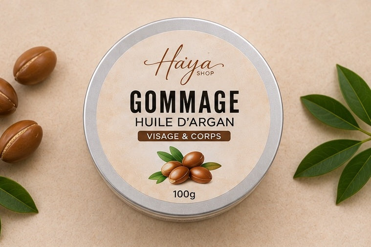 Gommage à l’huile d’argan – Visage & Corps