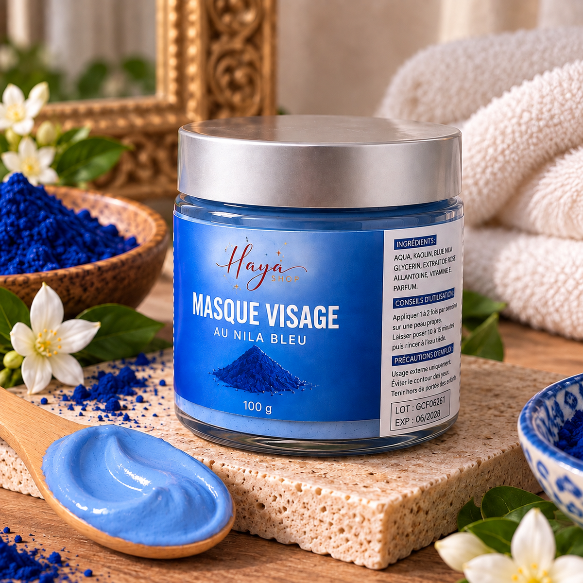 Masque Visage au Nila Bleu